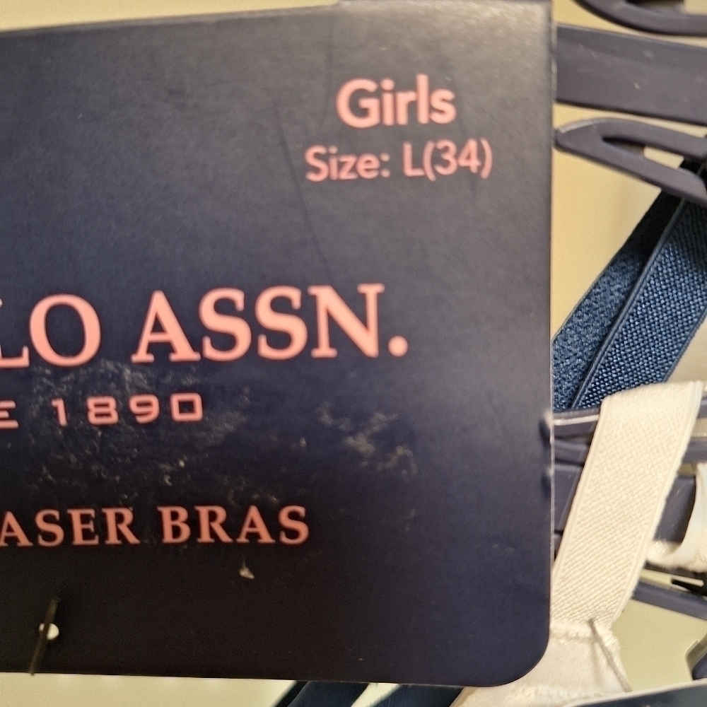 Polo 2 Pack Laser kids Girls Bras Youth size L(34) - Picture 6 of 6